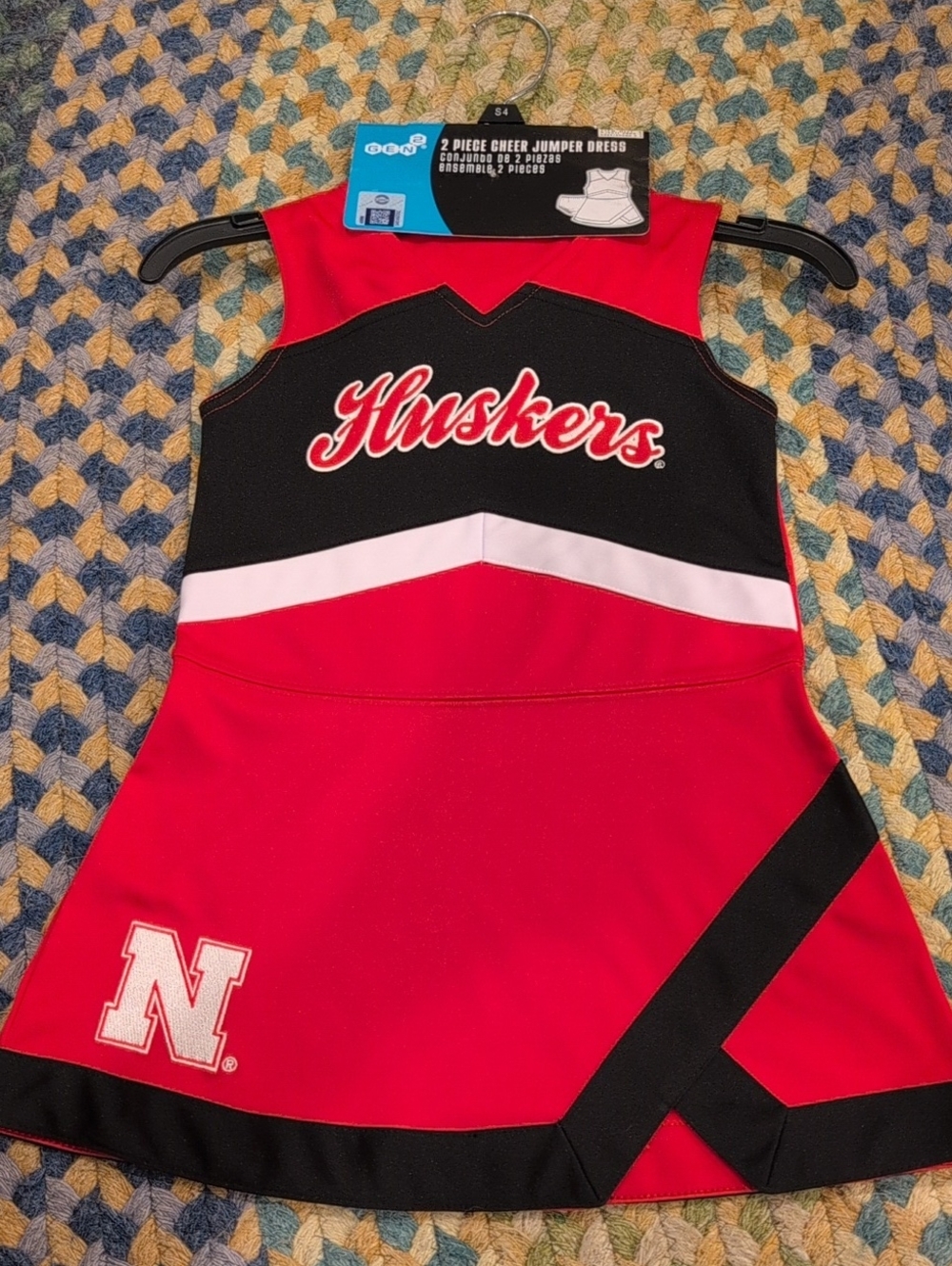 Nebraska Huskers Red & Black Girls Cheer Jumper